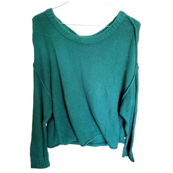 American Eagle Outfitters Emerald Green 100% Cotton Sweater Size XL - Picture 1 of 10